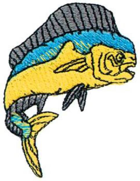 Picture of Dolphin Fish Machine Embroidery Design