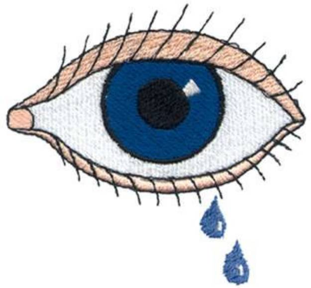 Picture of Eye With Tears Machine Embroidery Design