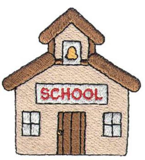 Picture of Schoolhouse Machine Embroidery Design