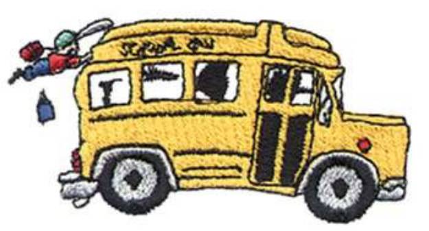 Picture of School Bus Machine Embroidery Design