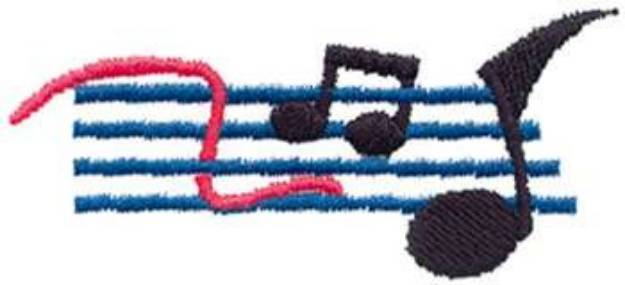 Picture of Abstract Music Machine Embroidery Design