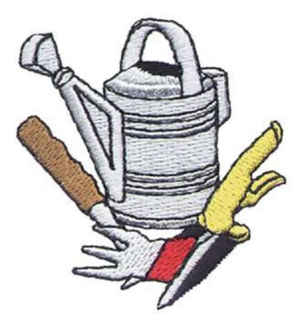 Picture of Gardening Tools Machine Embroidery Design