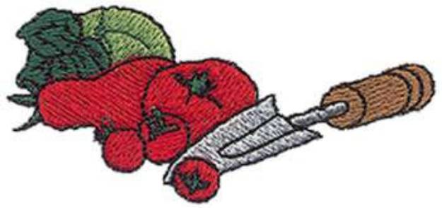 Picture of Tomatoes & Trowel Machine Embroidery Design