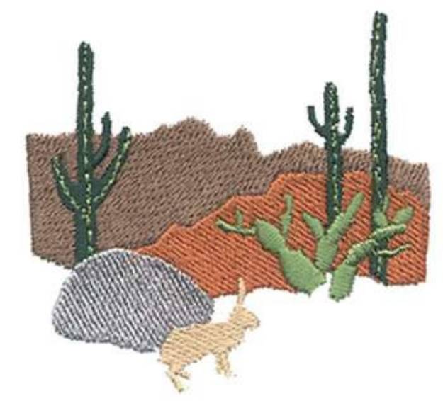 Picture of Desert Scene Machine Embroidery Design