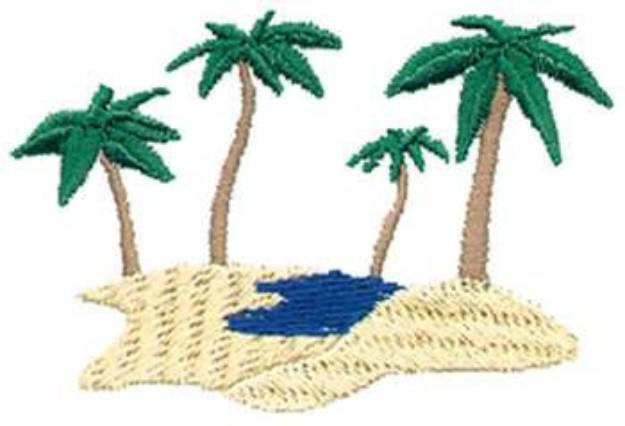 Picture of Oasis Scene Machine Embroidery Design