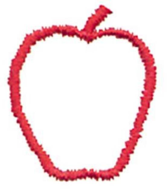 Picture of Apple Outline Machine Embroidery Design