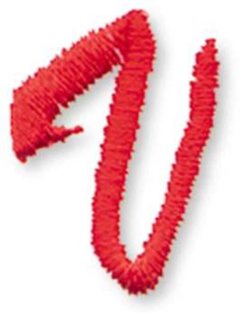 Picture of Script-Letter V Machine Embroidery Design