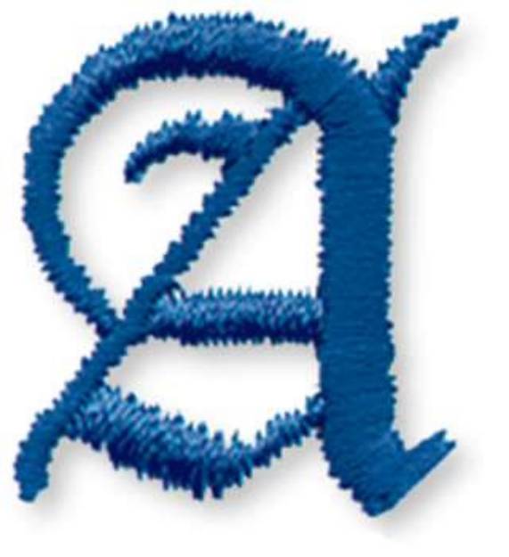 Picture of Old Style Letter A Machine Embroidery Design