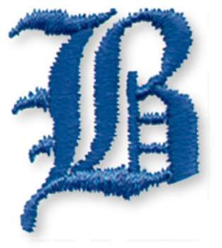 Old Style Letter B Machine Embroidery Design