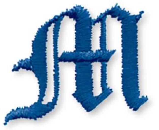 Picture of Old Style Letter M Machine Embroidery Design