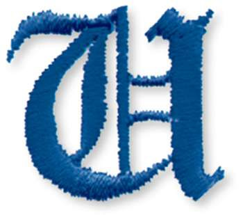 Old Style Letter U Machine Embroidery Design
