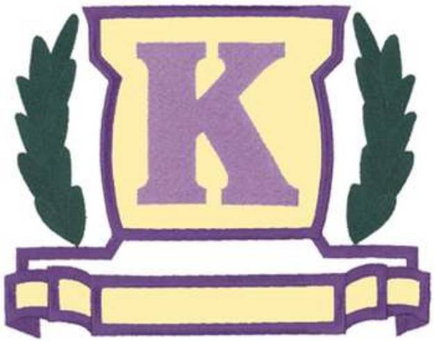 Picture of Applique Letter K Machine Embroidery Design