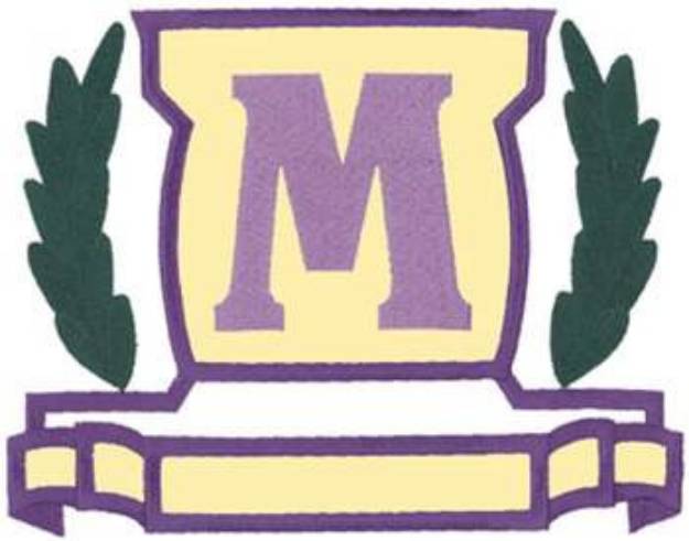 Picture of Applique Letter M Machine Embroidery Design