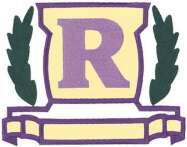 Picture of Applique Letter R Machine Embroidery Design