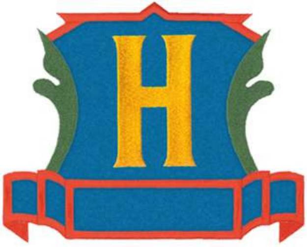 Picture of Applique Letter H Machine Embroidery Design