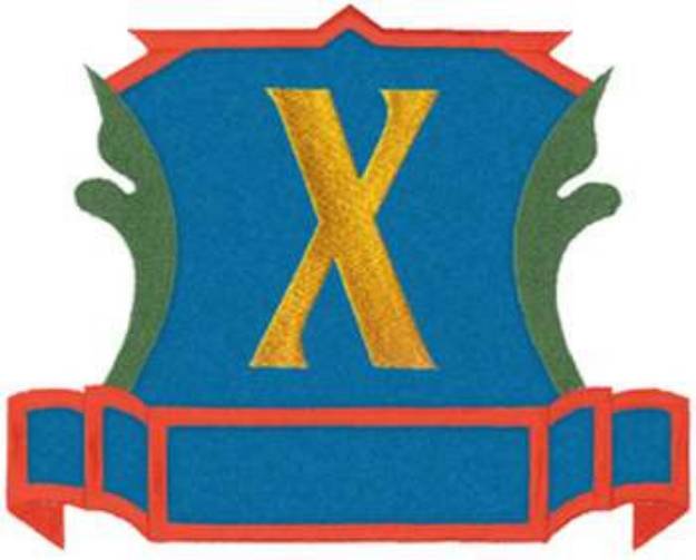 Picture of Applique Letter X Machine Embroidery Design