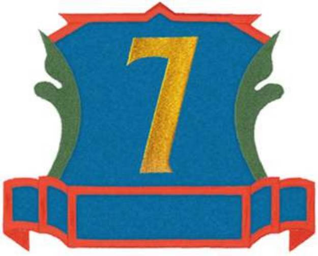 Picture of Applique Number 7 Machine Embroidery Design