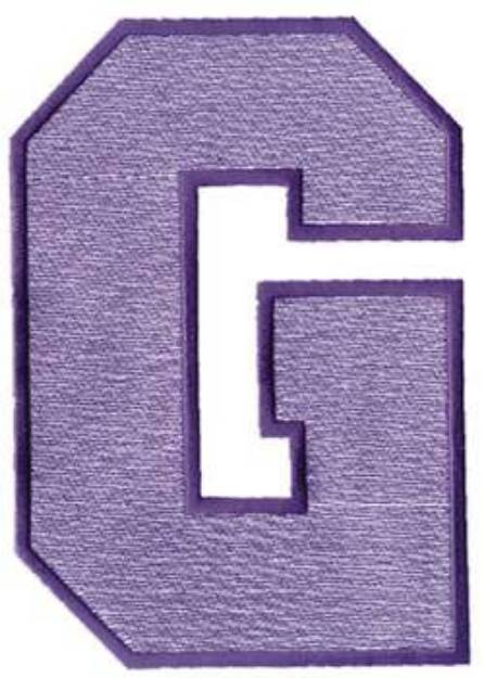 Picture of Block Letter G Machine Embroidery Design