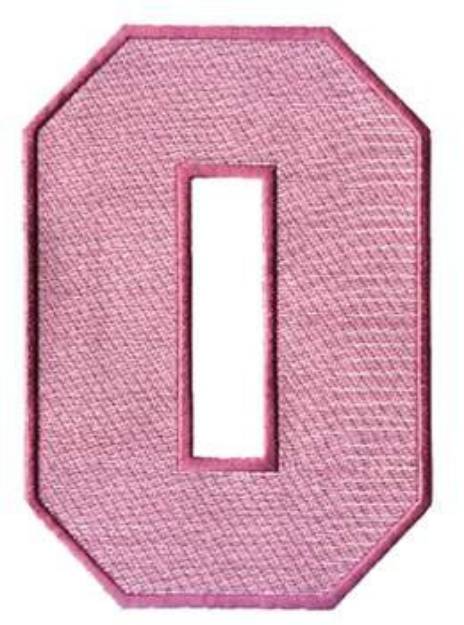 Picture of Block Letter O Machine Embroidery Design