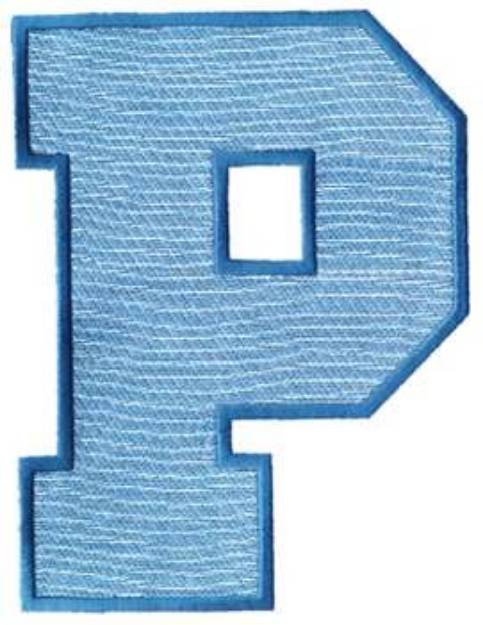 Picture of Block Letter P Machine Embroidery Design