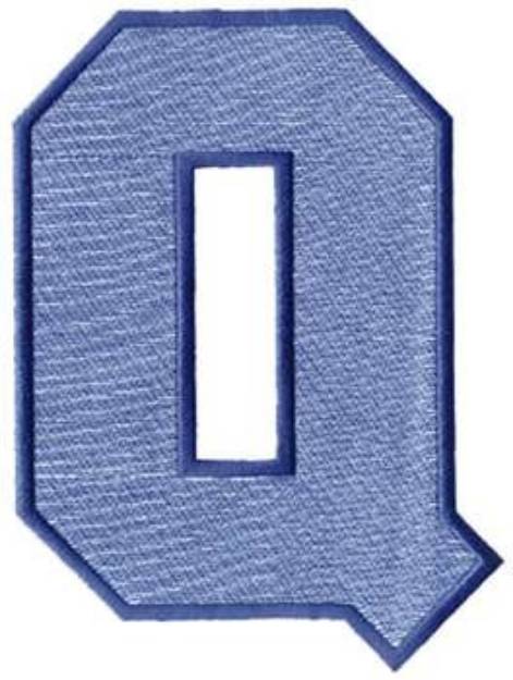 Picture of Block Letter Q Machine Embroidery Design