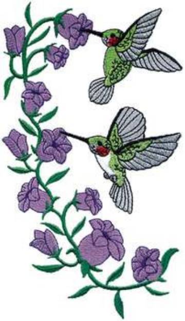 Picture of Hummingbirds Machine Embroidery Design