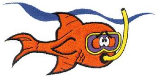 Picture of Snorkeling Fish Machine Embroidery Design