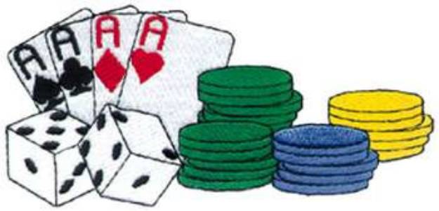 Picture of Gambling Machine Embroidery Design