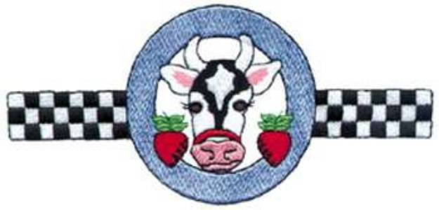 Picture of Cow Logo Machine Embroidery Design