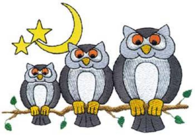 Picture of Owls Machine Embroidery Design