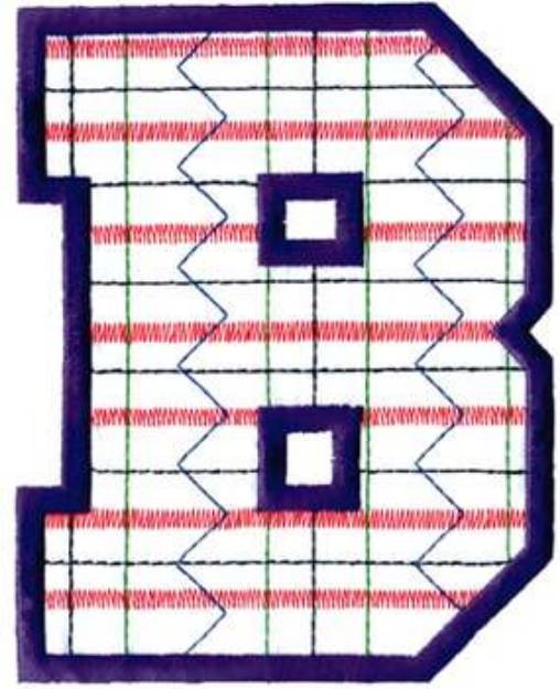 Plaid Letter B Machine Embroidery Design | Embroidery Library At ...