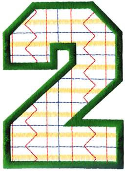 Plaid Number 2 Machine Embroidery Design