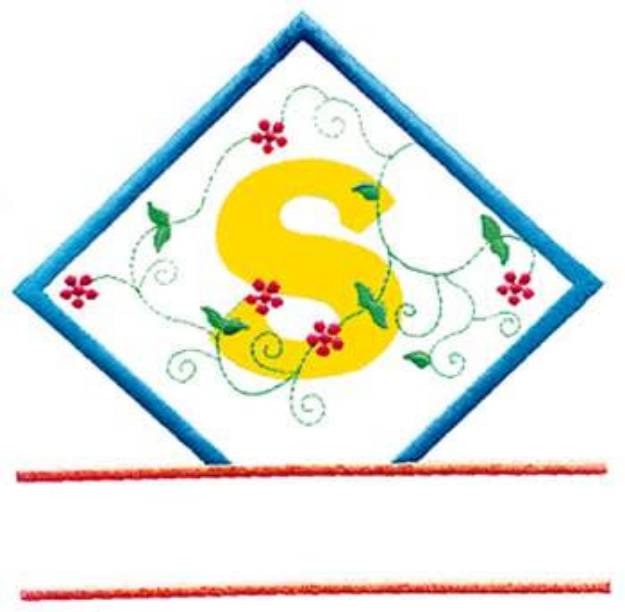 Picture of Vine Letter S Machine Embroidery Design