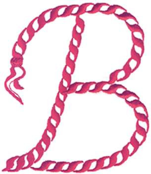 Rope Alphabet B Machine Embroidery Design
