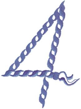 Rope Number 4 Machine Embroidery Design