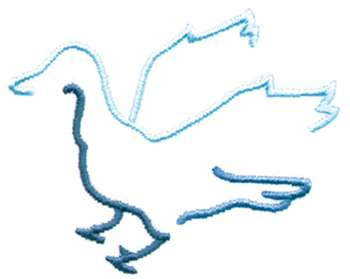 Duck Outline Machine Embroidery Design