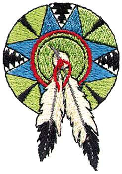 Feather Concho Machine Embroidery Design