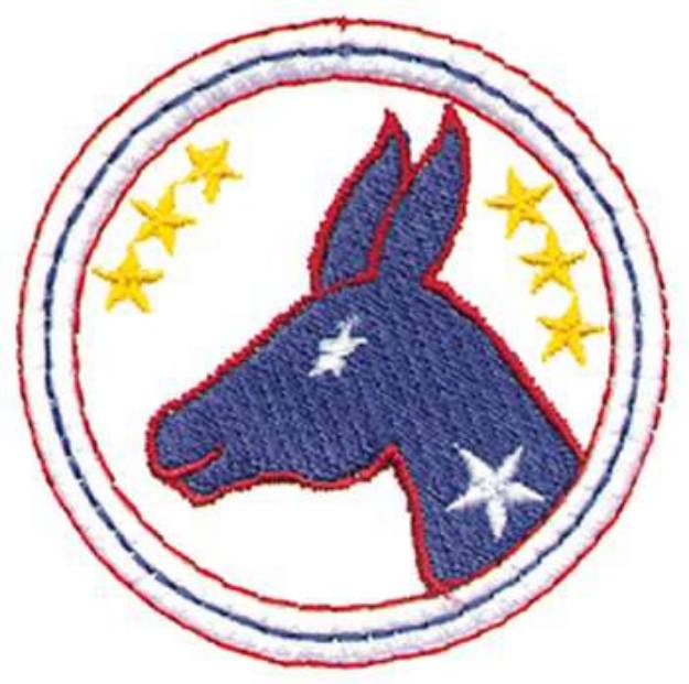 Picture of Democratic Logo Machine Embroidery Design