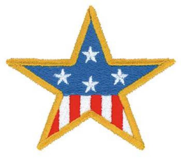 Picture of Patriotic Flag Machine Embroidery Design