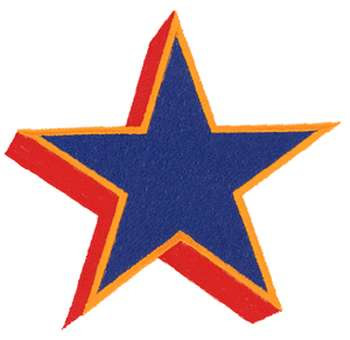 3-D Star Machine Embroidery Design