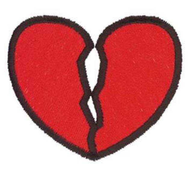 Picture of Broken Heart Machine Embroidery Design