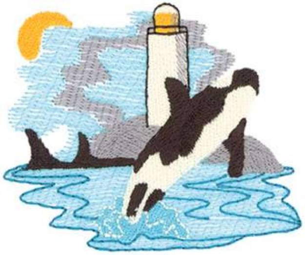 Picture of Orca Scene Machine Embroidery Design