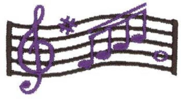 Picture of Music Notes Machine Embroidery Design