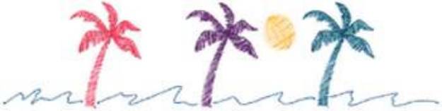 Picture of Palms Border Machine Embroidery Design