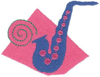 Saxophone Machine Embroidery Design