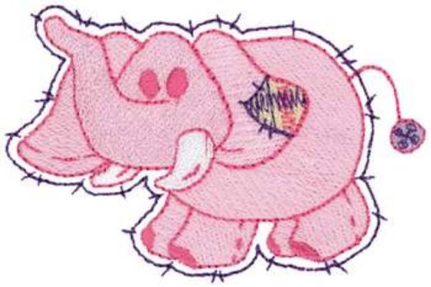 Picture of Patchwork Elephant Machine Embroidery Design