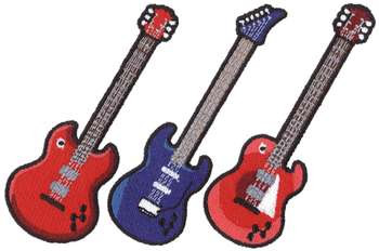 Three Guitars Machine Embroidery Design