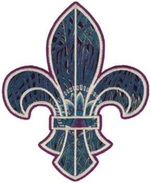 Picture of Fleur-de-lis Applique Machine Embroidery Design