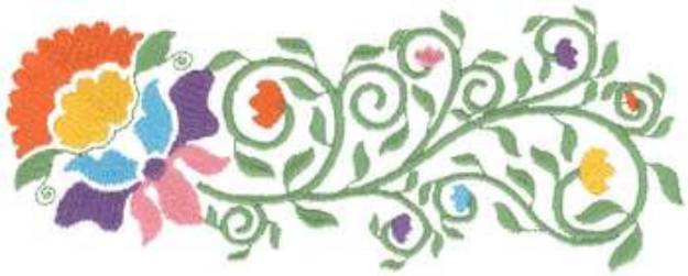 Picture of Flower Scroll Machine Embroidery Design