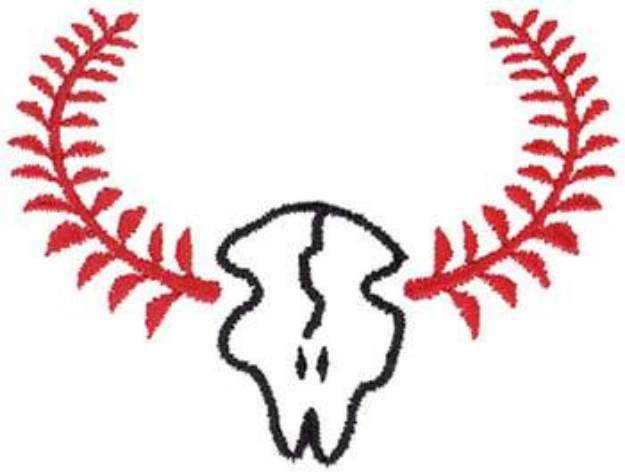 Picture of Bull Wreath Machine Embroidery Design